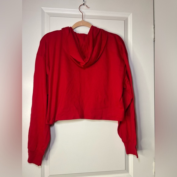 Red Hoodie Crop Top - Picture 6 of 6